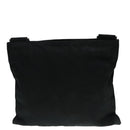 PRADA Shoulder Bag Nylon Black Silver Auth 92858-2