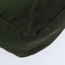 PRADA Tote Bag Nylon Khaki Brown Silver Auth 92859-14