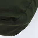 PRADA Tote Bag Nylon Khaki Brown Silver Auth 92859-15