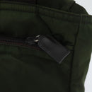 PRADA Tote Bag Nylon Khaki Brown Silver Auth 92859-17