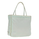 PRADA Tote Bag Nylon Light Blue Silver Auth 92863-1