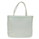 PRADA Tote Bag Nylon Light Blue Silver Auth 92863-13