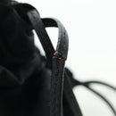 PRADA Backpack Nylon Leather Black Blue Silver Auth 92876-16