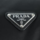 PRADA Backpack Nylon Leather Black Blue Silver Auth 92876-9