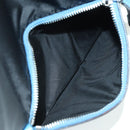 PRADA Backpack Nylon Leather Black Blue Silver Auth 92876-23