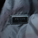 PRADA Backpack Nylon Leather Black Blue Silver Auth 92876-10