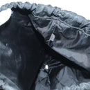 PRADA Backpack Nylon Leather Black Blue Silver Auth 92876-25