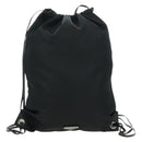 PRADA Backpack Nylon Leather Black Blue Silver Auth 92876-4