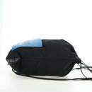 PRADA Backpack Nylon Leather Black Blue Silver Auth 92876-7