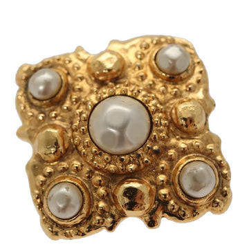 CHANEL Brooch metal Gold CC Auth 92879 - 0