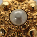 CHANEL Brooch metal Gold CC Auth 92879-4