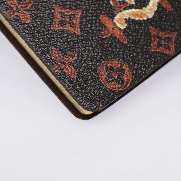 LOUIS VUITTON Catgram Cayenne Clemence Note Cover Orange GI0358 LV Auth 92886