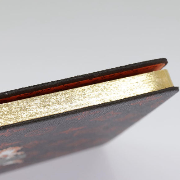 LOUIS VUITTON Catgram Cayenne Clemence Note Cover Orange GI0358 LV Auth 92886