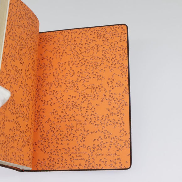 LOUIS VUITTON Catgram Cayenne Clemence Note Cover Orange GI0358 LV Auth 92886