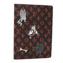 LOUIS VUITTON Catgram Cayenne Clemence Note Cover Orange GI0358 LV Auth 92886-1