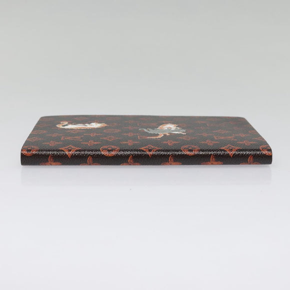 LOUIS VUITTON Catgram Cayenne Clemence Note Cover Orange GI0358 LV Auth 92886