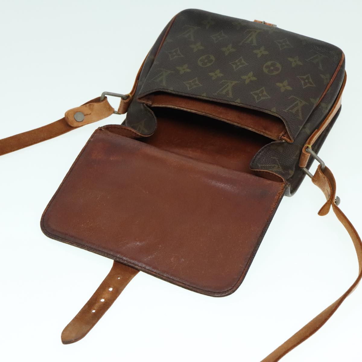 LOUIS VUITTON Monogram Cartouchiere MM Shoulder Bag Vintage M51253 LV Auth 92912