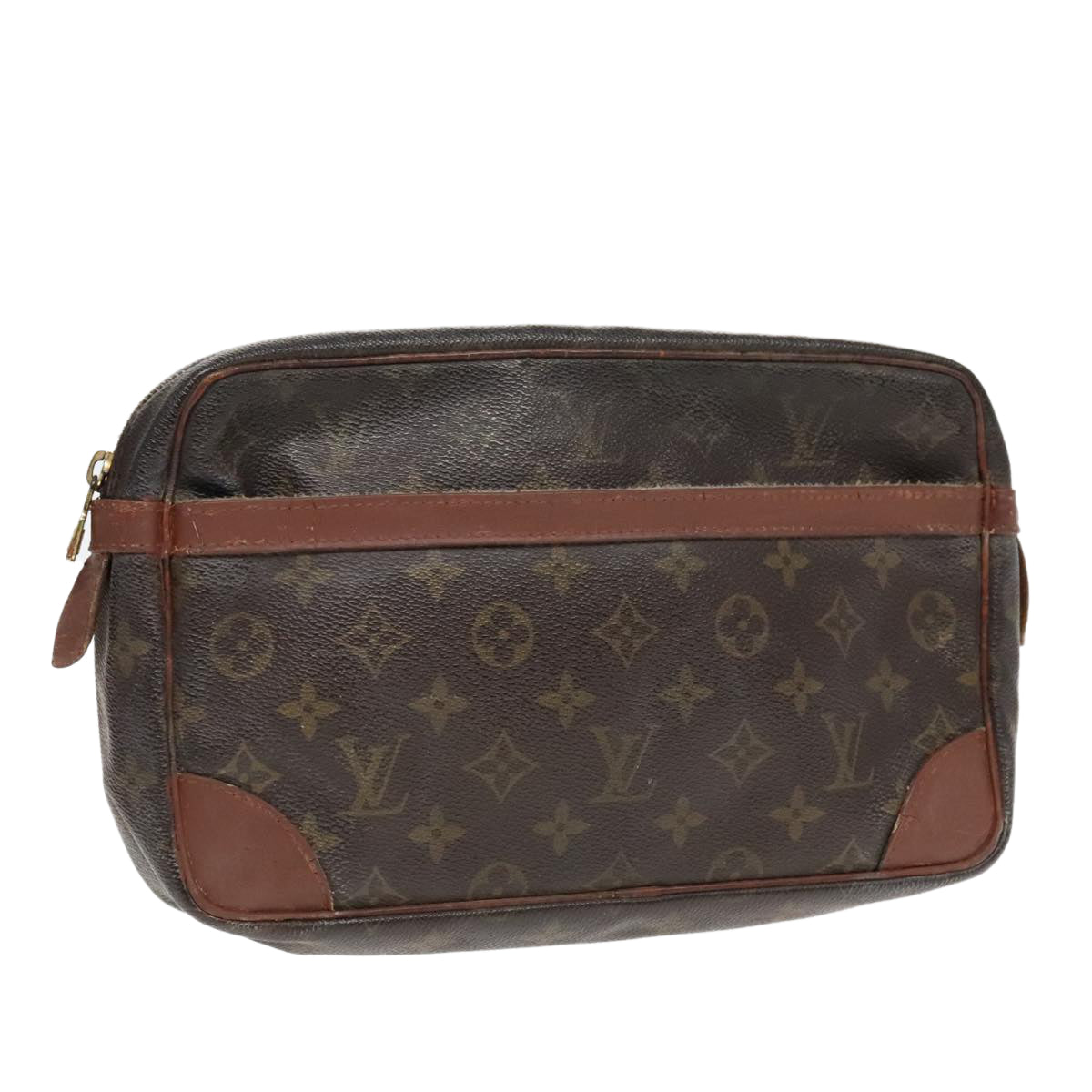 LOUIS VUITTON Monogram Compiegne 28 Clutch Bag M51845 LV Auth 92914