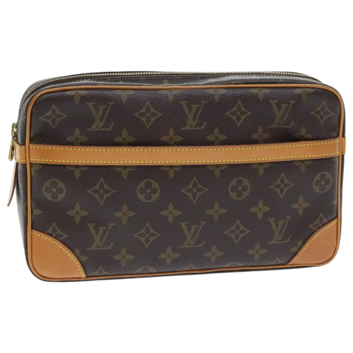 LOUIS VUITTON Monogram Compiegne 28 Clutch Bag M51845 LV Auth 92915