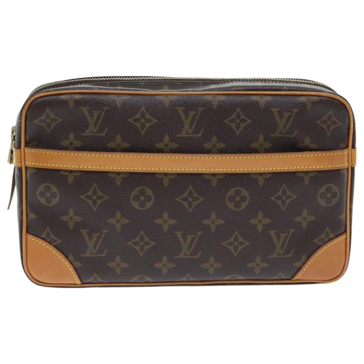 LOUIS VUITTON Monogram Compiegne 28 Clutch Bag M51845 LV Auth 92915