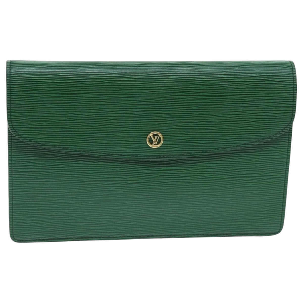 LOUIS VUITTON Epi Montaigne 27 Clutch Bag Green M52654 LV Auth 92924