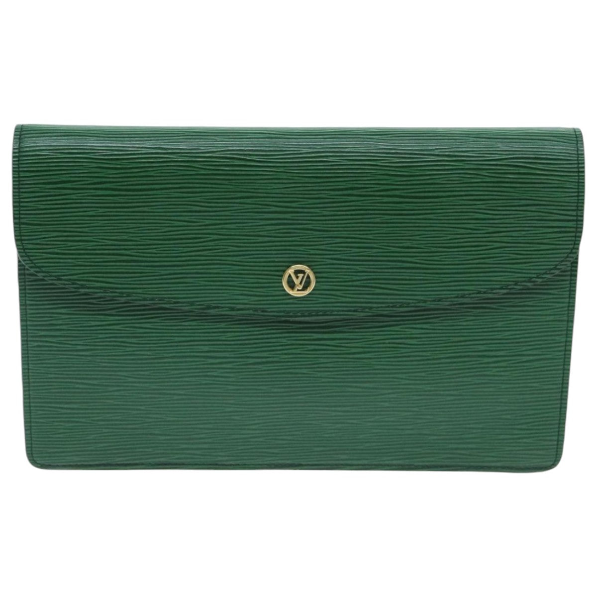 LOUIS VUITTON Epi Montaigne 27 Clutch Bag Green M52654 LV Auth 92924