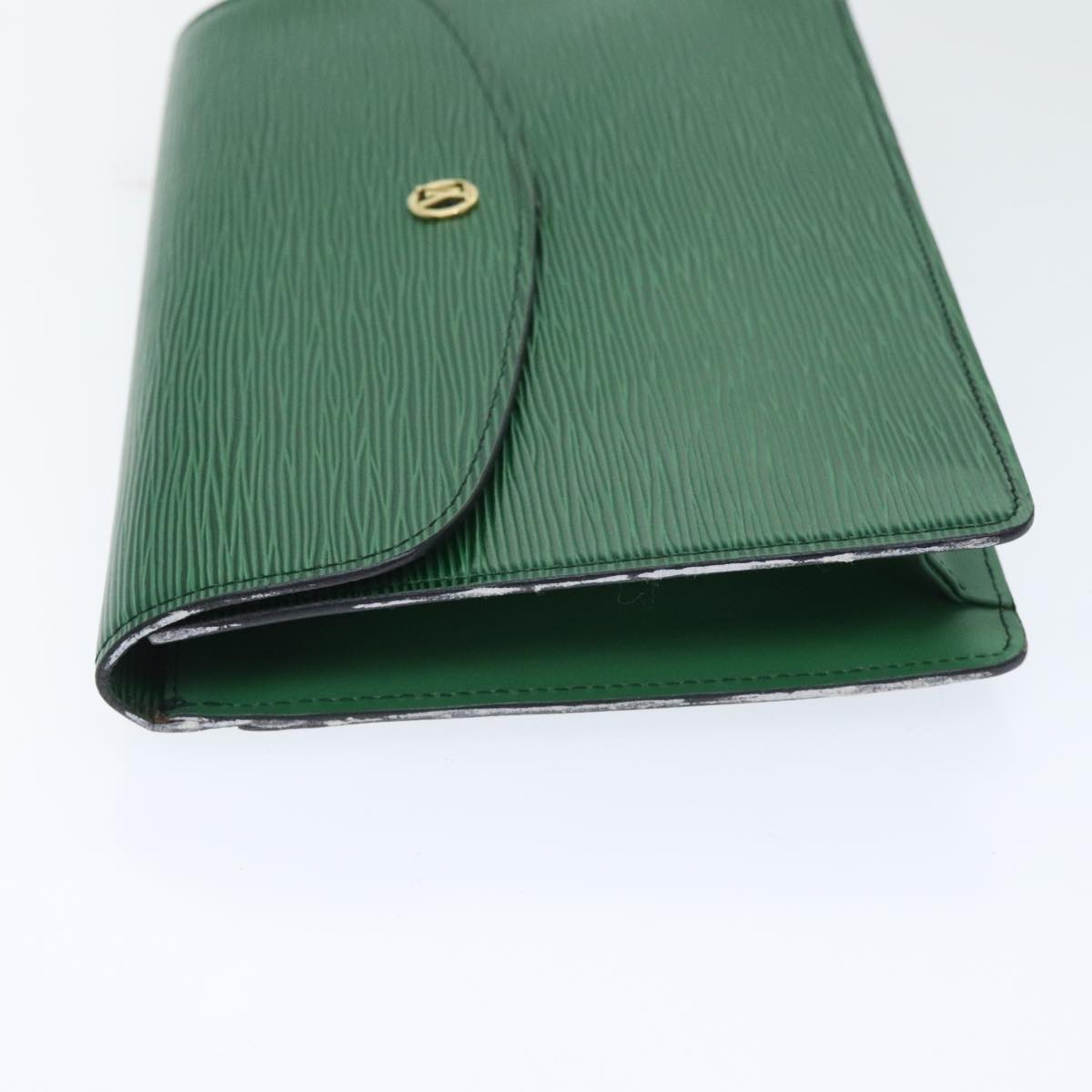 LOUIS VUITTON Epi Montaigne 27 Clutch Bag Green M52654 LV Auth 92924