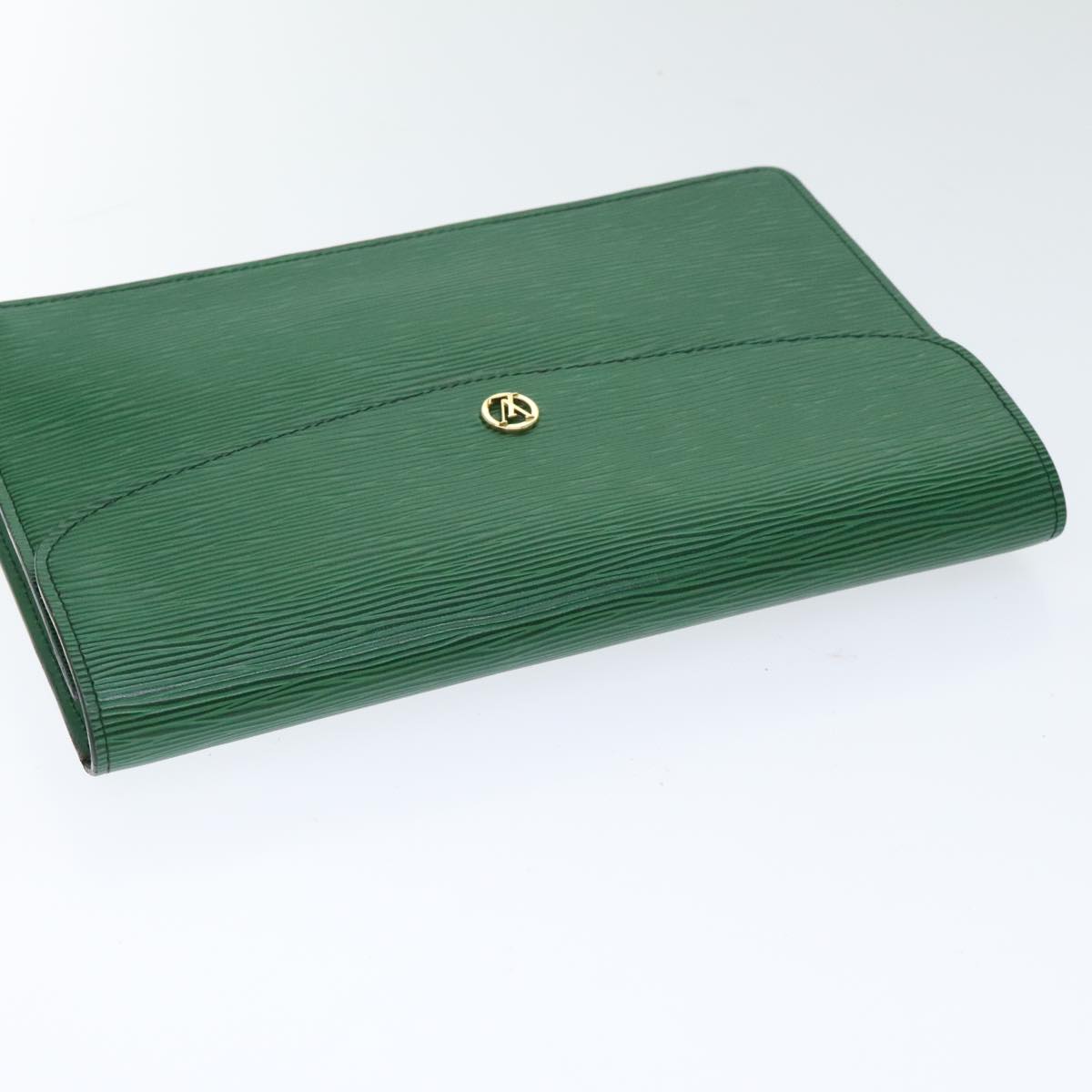 LOUIS VUITTON Epi Montaigne 27 Clutch Bag Green M52654 LV Auth 92924