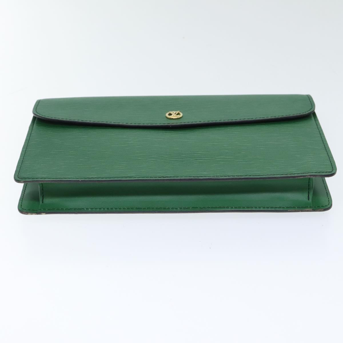 LOUIS VUITTON Epi Montaigne 27 Clutch Bag Green M52654 LV Auth 92924