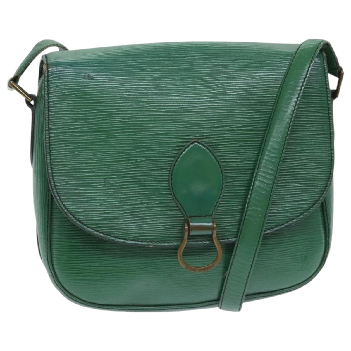 LOUIS VUITTON Epi Saint Cloud GM Shoulder Bag Green M52194 LV Auth 92926