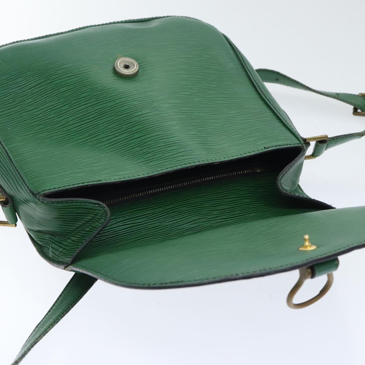 LOUIS VUITTON Epi Saint Cloud GM Shoulder Bag Green M52194 LV Auth 92926