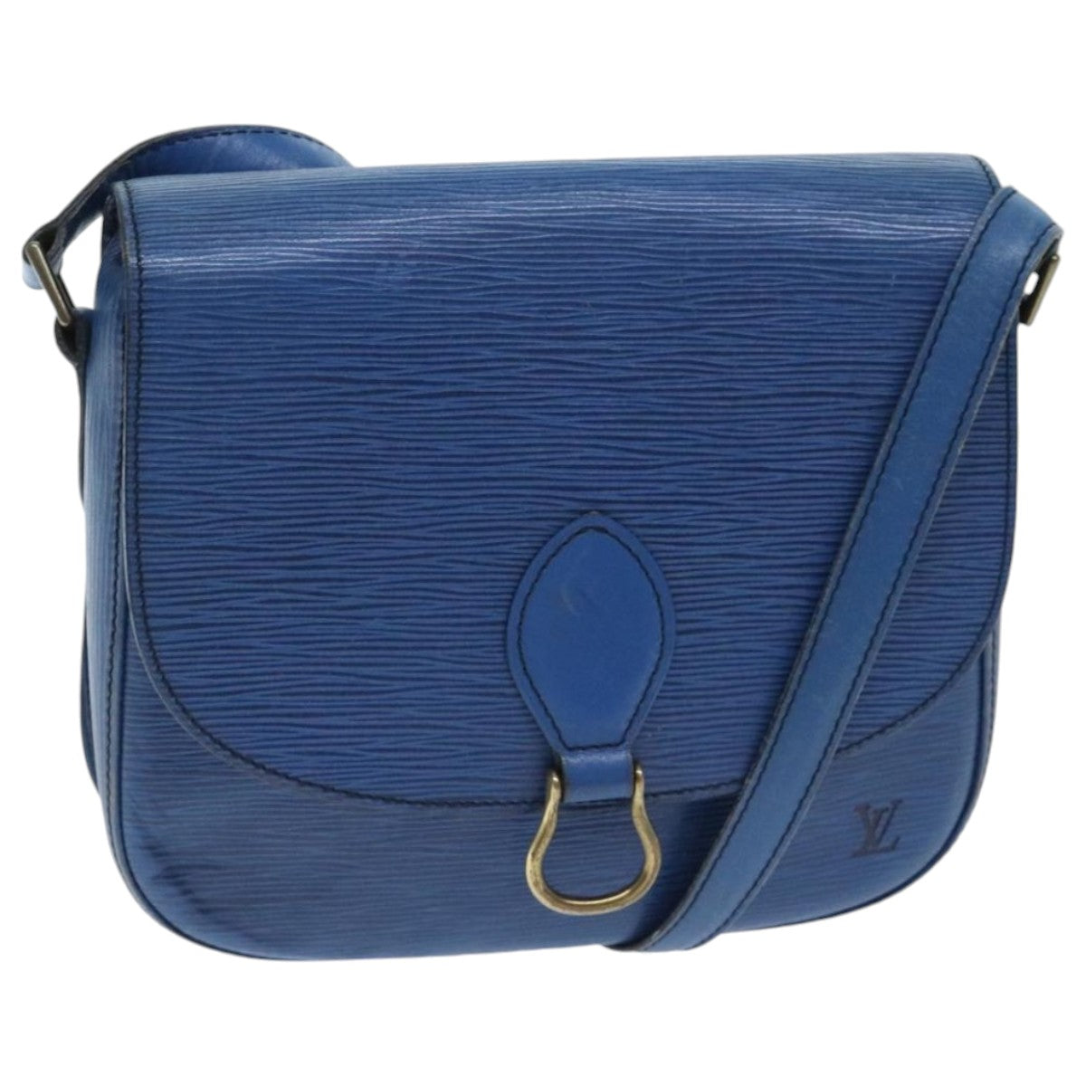 LOUIS VUITTON Epi Saint Cloud GM Shoulder Bag Toledo Blue M52195 LV Auth 92927