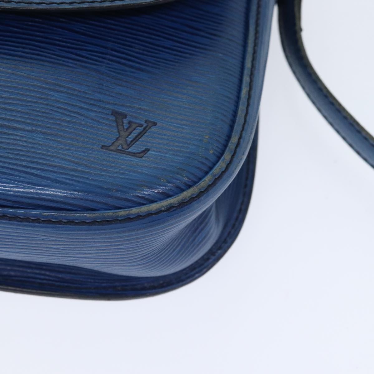 LOUIS VUITTON Epi Saint Cloud GM Shoulder Bag Toledo Blue M52195 LV Auth 92927