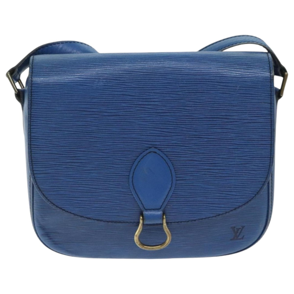 LOUIS VUITTON Epi Saint Cloud GM Shoulder Bag Toledo Blue M52195 LV Auth 92927