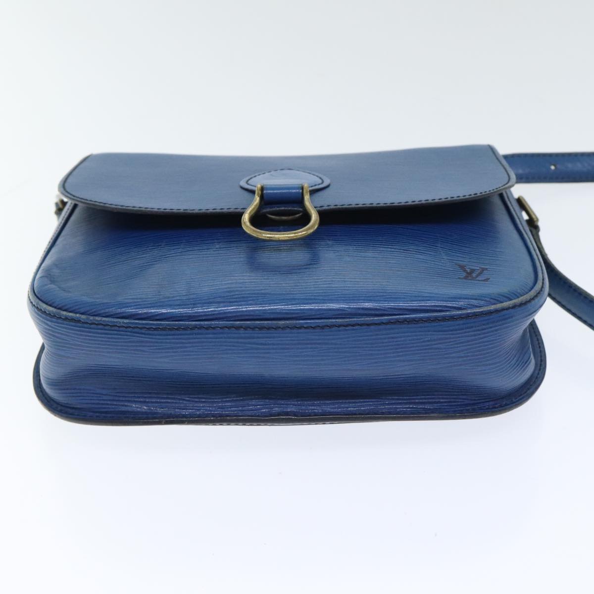 LOUIS VUITTON Epi Saint Cloud GM Shoulder Bag Toledo Blue M52195 LV Auth 92927