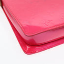 LOUIS VUITTON Monogram Vernis Motto Pouch Fuchsia Pink M91225 LV Auth 92928-16
