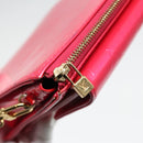 LOUIS VUITTON Monogram Vernis Motto Pouch Fuchsia Pink M91225 LV Auth 92928-17