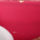 LOUIS VUITTON Monogram Vernis Motto Pouch Fuchsia Pink M91225 LV Auth 92928-10