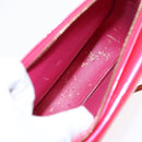 LOUIS VUITTON Monogram Vernis Motto Pouch Fuchsiapink M91225 LV Auth 92928-11