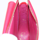 LOUIS VUITTON Monogram Vernis Motto Pouch Fuchsia Pink M91225 LV Auth 92928-19