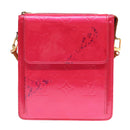 LOUIS VUITTON Monogram Vernis Motto Pouch Fuchsia Pink M91225 LV Auth 92928-13