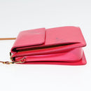 LOUIS VUITTON Monogram Vernis Motto Pouch Fuchsia Pink M91225 LV Auth 92928-3