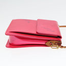LOUIS VUITTON Monogram Vernis Motto Pouch Fuchsia Pink M91225 LV Auth 92928-4