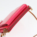 LOUIS VUITTON Monogram Vernis Motto Pouch Fuchsia Pink M91225 LV Auth 92928-6