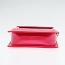 LOUIS VUITTON Monogram Vernis Motto Pouch Fuchsiapink M91225 LV Auth 92928-5