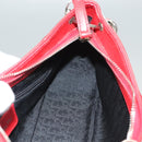 Christian Dior Shoulder Bag Leather Black Red Silver Auth 92933-22