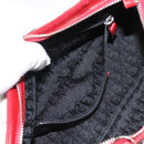 Christian Dior Shoulder Bag Leather Black Red Silver Auth 92933-25