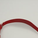 Christian Dior Shoulder Bag Leather Black Red Silver Auth 92933-15