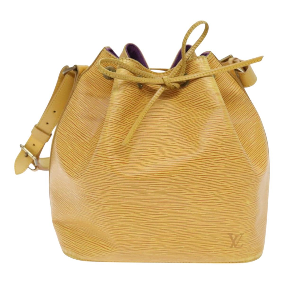 LOUIS VUITTON Epi Petit Noe Shoulder Bag Yellow M44102 LV Auth 92947