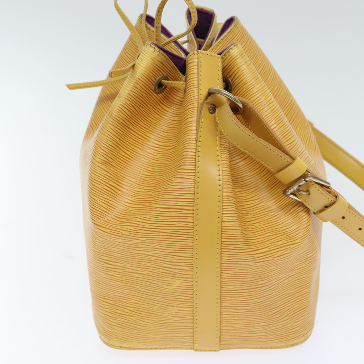 LOUIS VUITTON Epi Petit Noe Shoulder Bag Yellow M44102 LV Auth 92947